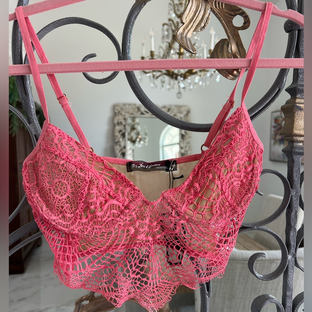 For Love and Lemons Bat Your Lashes Lace bralette